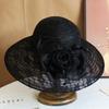 Wind Lace Big Edge Sun Hat Children Summer Elegant Flower Fashion Hepburn Style Sun Hat Sun Protection Beach Hat