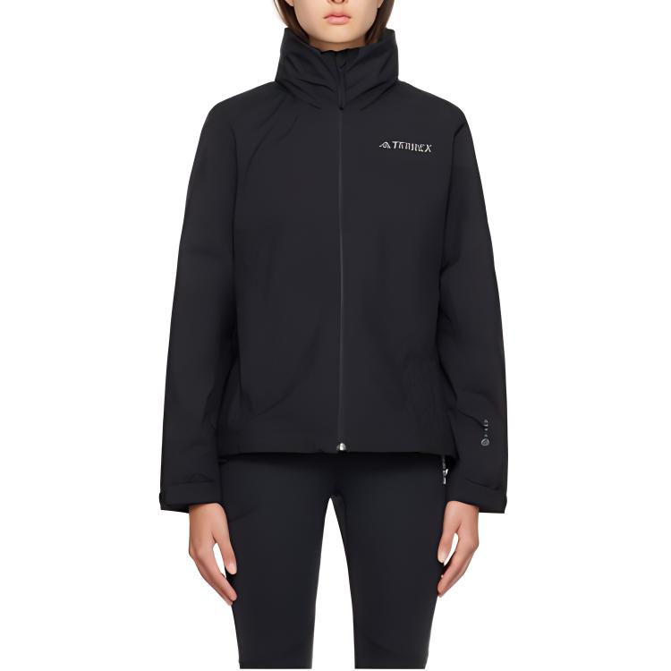 adidas TERREX Women's RAIN.RDY Outdoor Waterproof Breathable Jacket Black HN5460