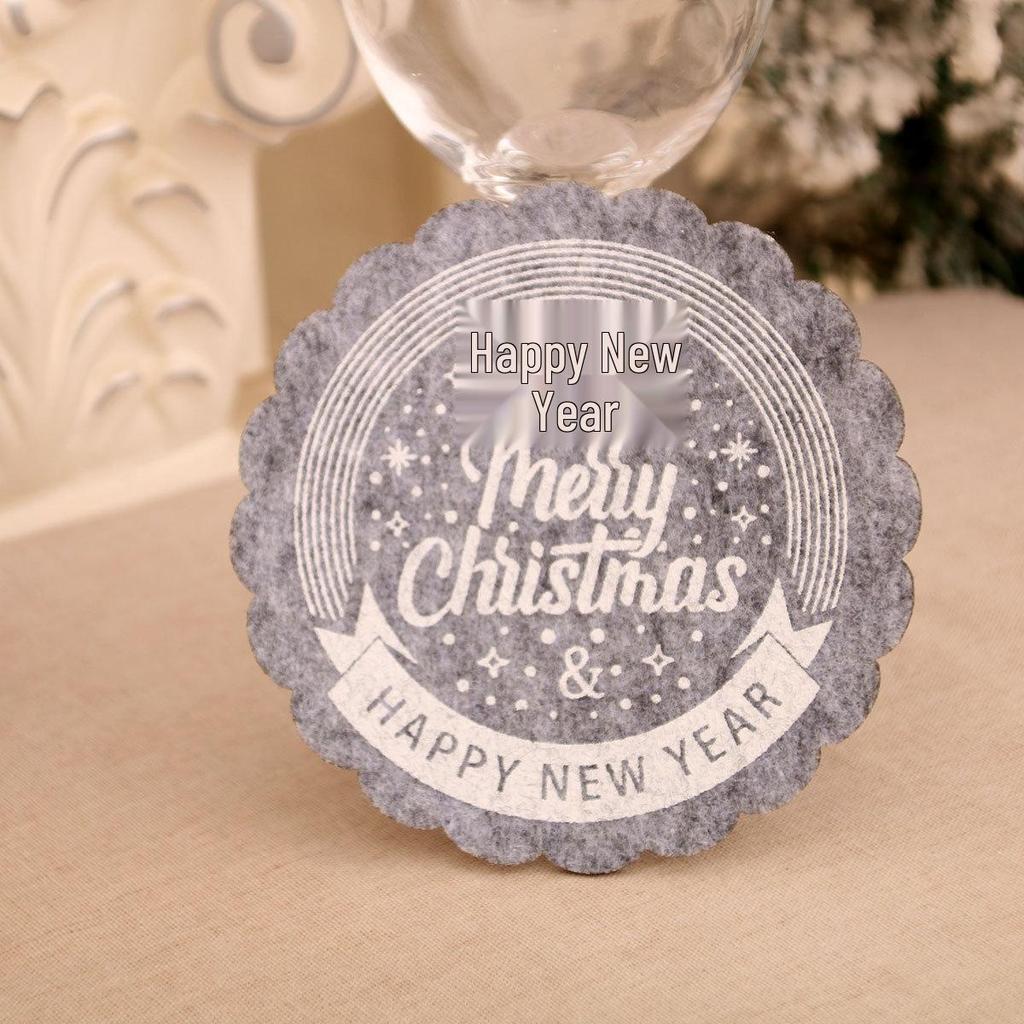 Cross-Border Felt Christmas Coaster Set: Festive Tea & Home Decor for Hotels & Restaurants