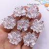 10pcs Resin Cute Colorful Hydrangea Macrophylla Flat back Flower Rhinestone Figurines DIY Wedding Scrapbook Jewelry Decor Crafts