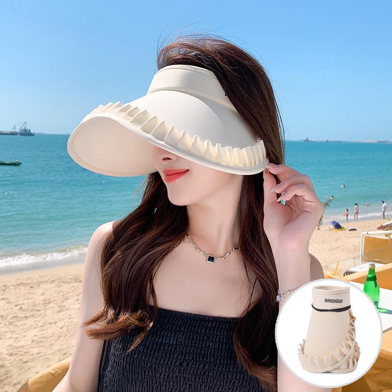 New Summer Lace Big Brim Parent-child Empty Top Hat UV Protection Hat Women's Versatile Sun Protection Visor