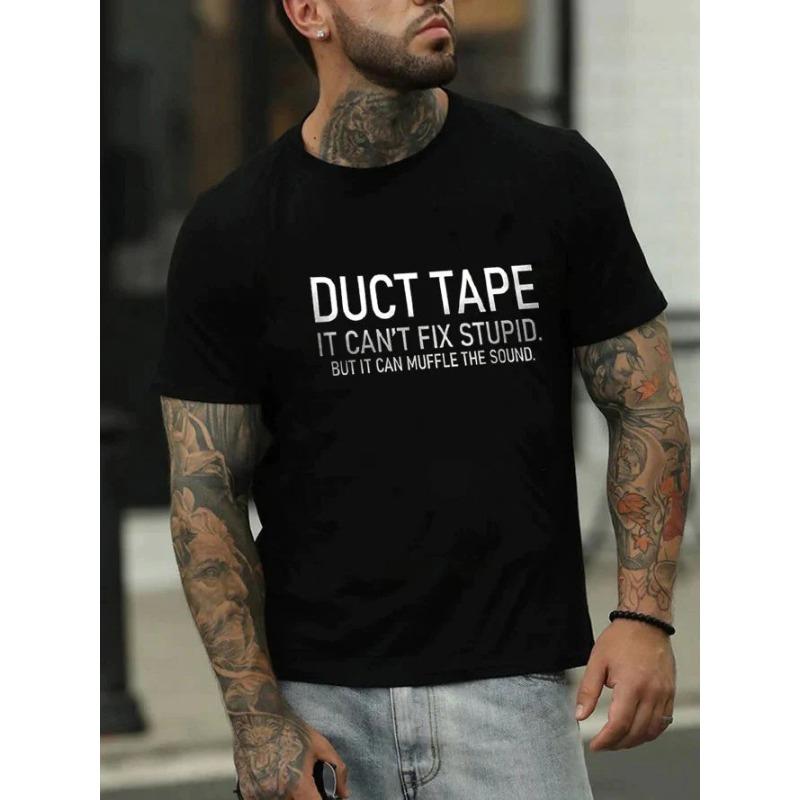 Large Men's Cotton Short Sleeved Summer English Letter Printed Top T-Shirts Men’s