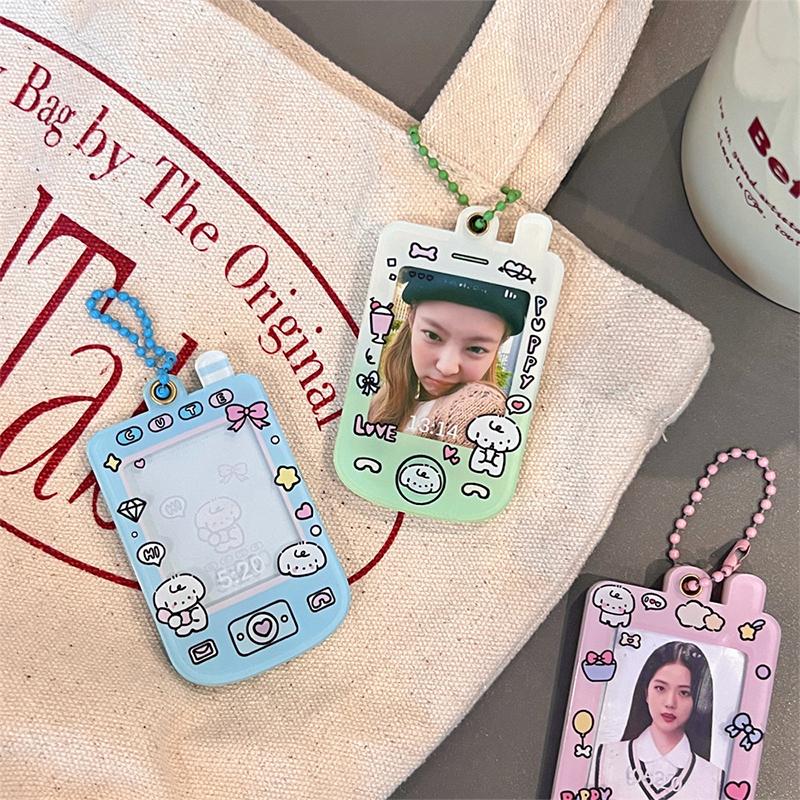 

Мультфильм держатель для фотокарт кулон в форме телефона брелок подвески брелок для ключей автомобиль сумка декор Рождественский подарок зелёный