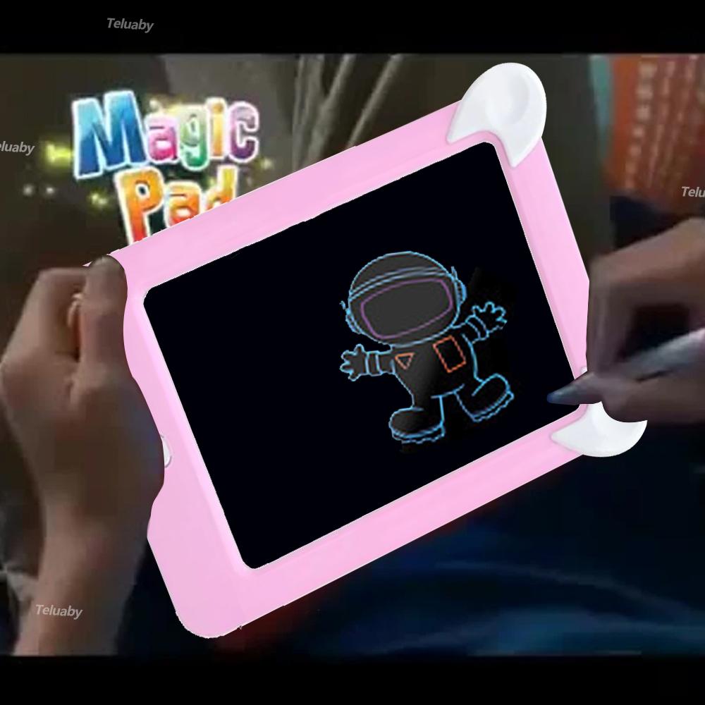 Magicpad Drawing Tablet Kids Luminous Blackboard LED Screen Painting  Pad Cartoons Writing Message Board Educational Toys