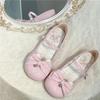Sweet and cute rabbit bow Lolita shoes 2025 new daily versatile design Mary Jane princess shoes