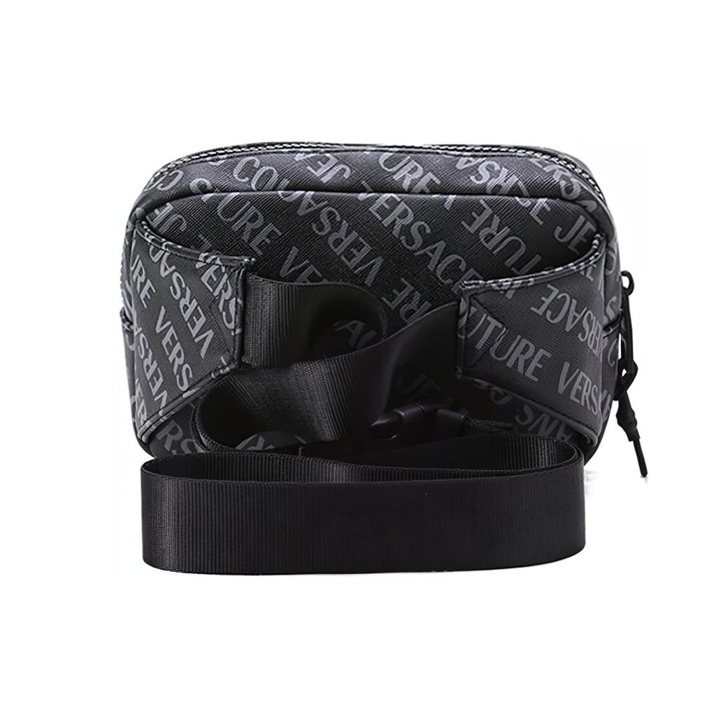 Versace Jeans Couture Classic Monogram Print Waist Bag Fashion Commuter Crossbody Bag Men bags Black 72YA4B48-ZS283-899