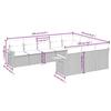 VidaXL Salon de Jardin avec Coussins 10 pcs, Canapés de Patio, Ensemble de Meubles, Mobilier de Terrasse Exterieur, Gris 3227181