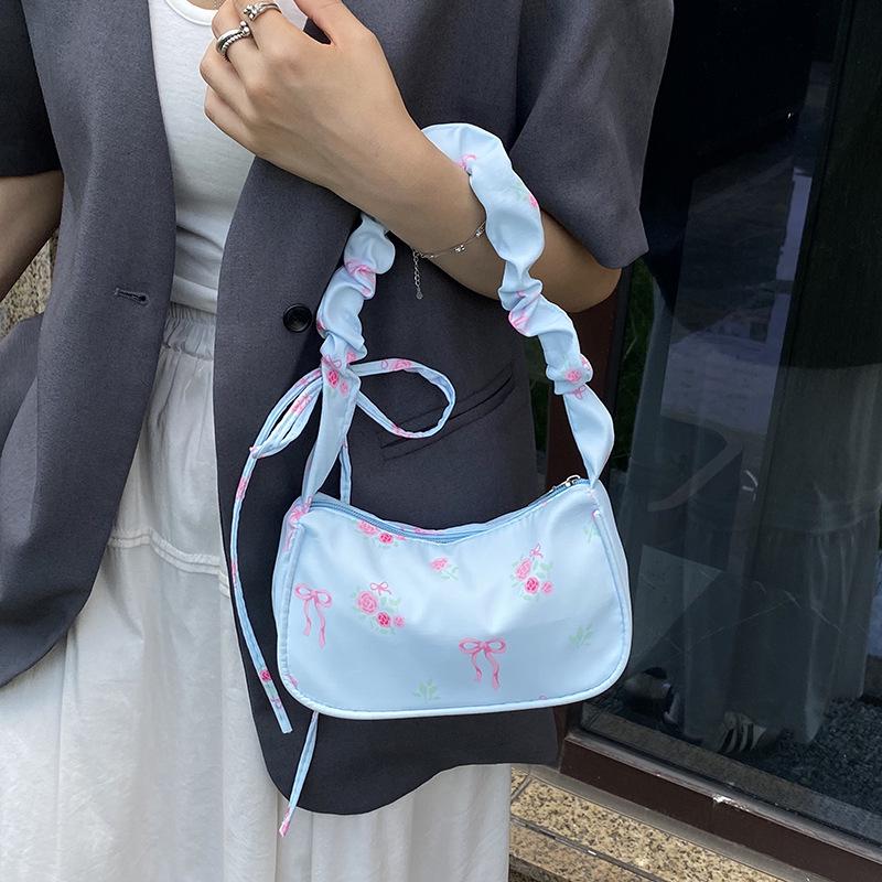 

Sweet Floral Underarm Bag: Trendy 2025 Women s Fashion Handbag 21x9x14 cm синий