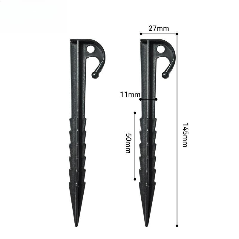 5.5 Inch 14.5cm Serrated Plastic Tent Stakes Outdoor Camping Tent Pegs Accessories