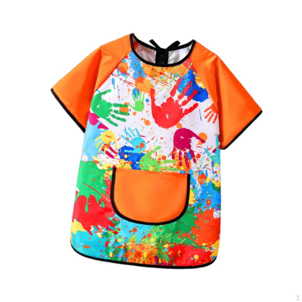 Art Smock for Kids, Children Play Apron, Soft Practical Baby Eating Bibs, Painting