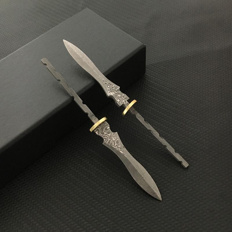 Dropshipping Prawdziwa Stal Damasceńska Nóż do Herbaty Embryo Igły do Herbaty Pu 'er DIY Materiały Domowe Ręcznie Robione Puste Akcesoria do Noża