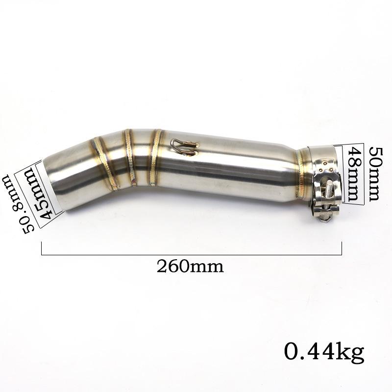 Motorcycle Modification Exhaust Pipe Sports Car Locomotive CBR300 CBR500R Stainless Steel Connection Exhaust Pipe Middle Section