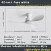 36-52" Low-Profile Flush Mount Ceiling Fan Remote Control Industrial Vintage Fan No-Light Design Multi-Space Use Electric Fan