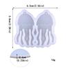 Glossy Shiny Earring Silicone Mould with Hole Jellyfish Shape Dangle Earring Epoxy Casting Mold for DIY Earrings Decor