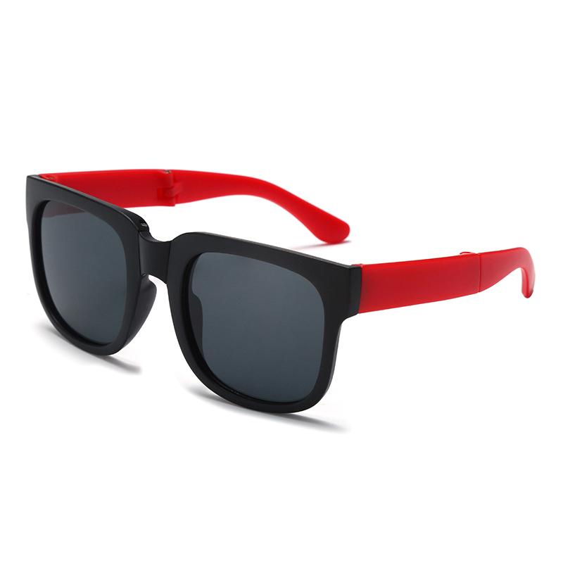 Kids Outdoor Foldable Sunglasses Baby Boys Girls Travel Goggle Shades Eyewear Vintage Square Frame Uv Sun Glasses For Children