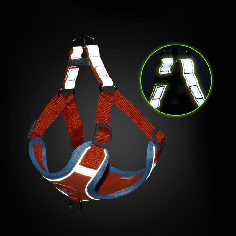 Pet Chest Strap Vest Type Dog Strap Small Dog Rope Outdoor Reflective Breathable Dog Traction Rope Dog Collar Seat Belts