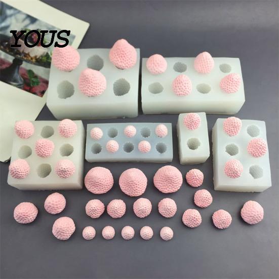 Easy Release Jelly Molds Strawberry Shaped Silicone Mold, DIY Mousse Cake Ice Cream for Chocolate Maker, Baking Resin Candle Soap Making Craft