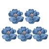 5pz Tessuto di Cotone Denim Coreano Fiori Vestiti Cappelli Decorazione Abito Fiori Accessori per Capelli Fai da Te Scrapbooking Materiali per Artigianato