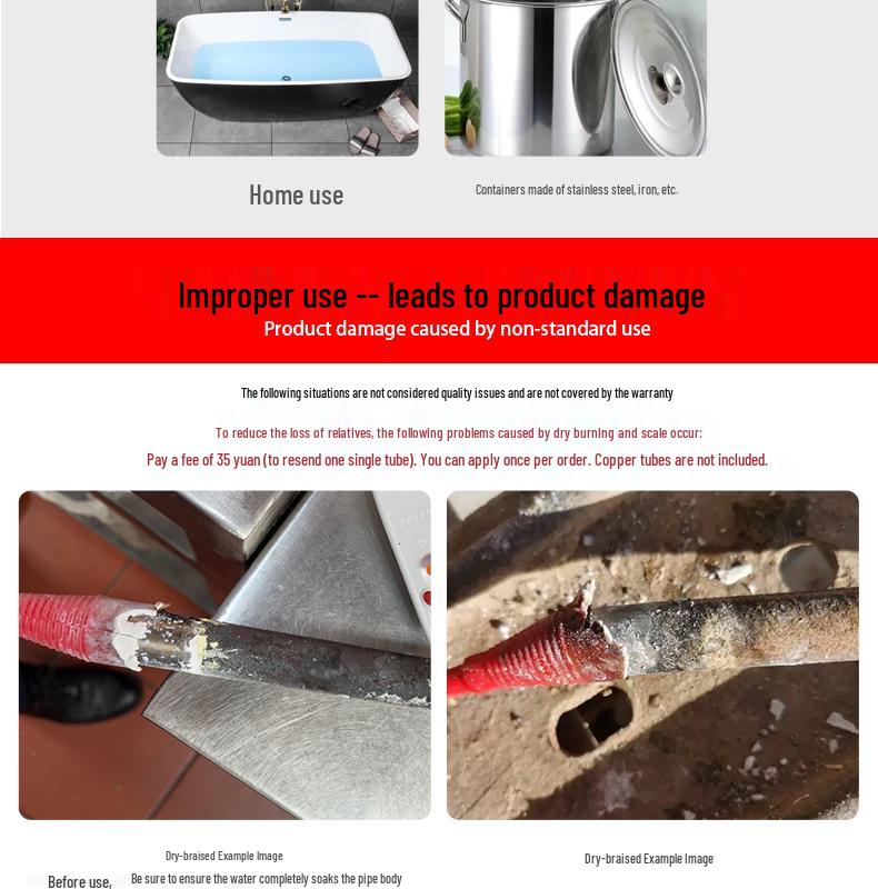 Quick-Heating Electric Boiler Rod for Bathtubs and Basins - Household Thermostatic Water Heater