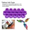200Pcs Tattoo Ink Cups Honeycomb Shape Pigment Holder Cups Permanent Makeup Supplies Purple