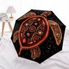 1 Stück Automatischer Faltregenschirm - Verziertes Schildkrötenmuster, Tragbares & Faltbares Design mit 8 Speichen, Weihnachts-Geburtstagsgeschenke