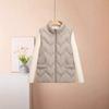 Ropa de algodón de talla grande, chaleco, ropa para madre, ropa de invierno, chaleco, chaleco suelto con cuello alto, camiseta térmica para mujer y chaleco exterior.