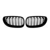 ABS de Alta Calidad Para BMW Serie 5 E60 E61 2004-2010 Parrilla de Riñón de una Sola Línea y Doble Línea Parrilla de Parachoques Delantero de Coche Negro Brillante