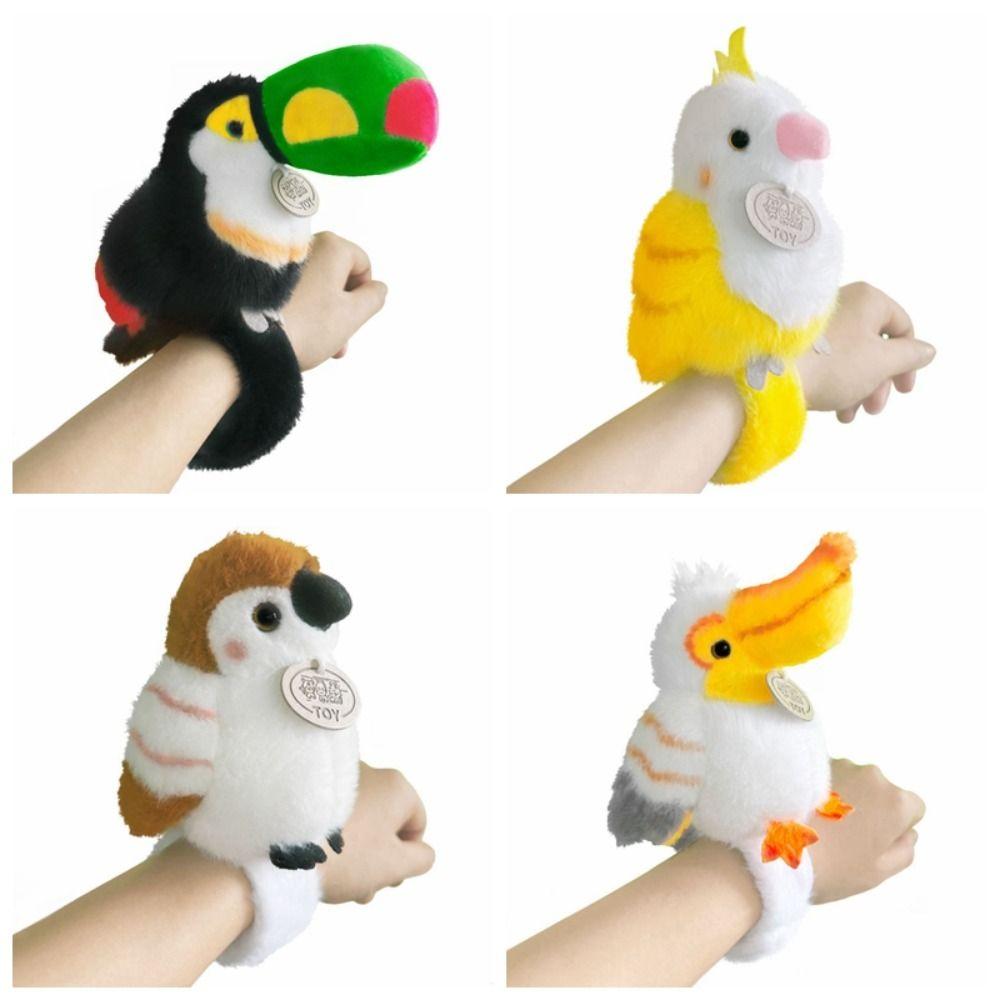 Simulation Parrot Plush Pendant Plush Animal Standing Shoulder Animals  Birthday Gifts