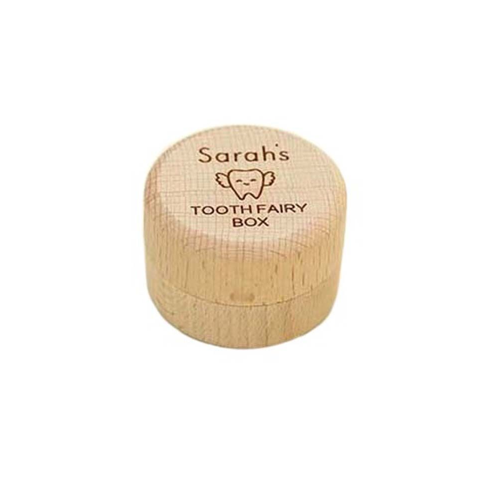 Wooden Milk Teeth Organizer Primary Teeth Tooth Fairy Box Portable Deciduous Tooth Case  Children