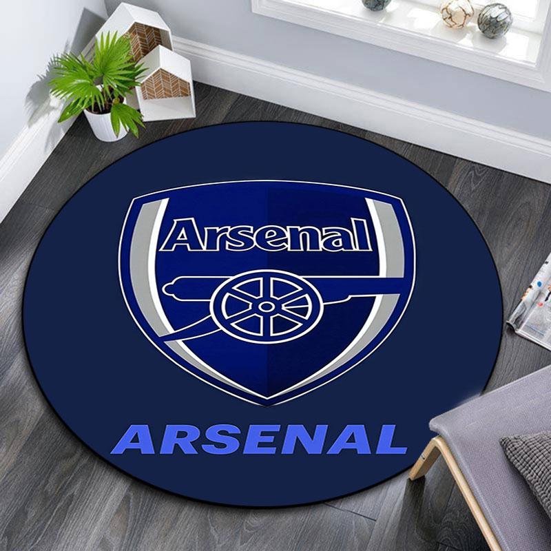 Arsenal Pattern Round rug,Carpet Rug for Living Room Bedroom Playroom ,Non-slip Floor Mat,Holiday Gifts and Birthday Gifts.
