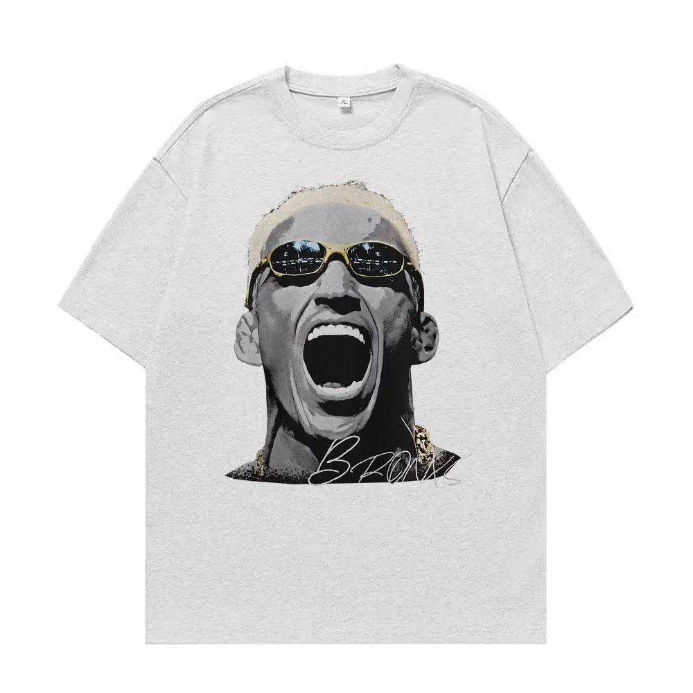 

Лімітована футболка з вінтажним графічним принтом великого обличчя Чарльза Олівейри, чоловіча мода, трендові круті футболки, чоловіча футболка оверсайз зі 100% бавовни S