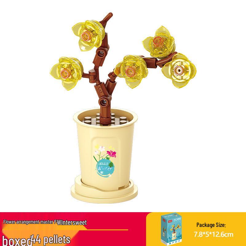 Lele Brothers Flower Building Blocks: Children's Educational Toy - Eternal Flower Jigsaw Puzzle