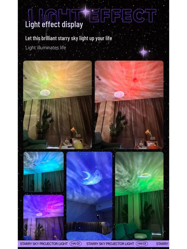 Starry Sky Bluetooth Speaker & Projector: USB Atmosphere Light for Bedroom, Music, Birthday & Holiday Gifts.