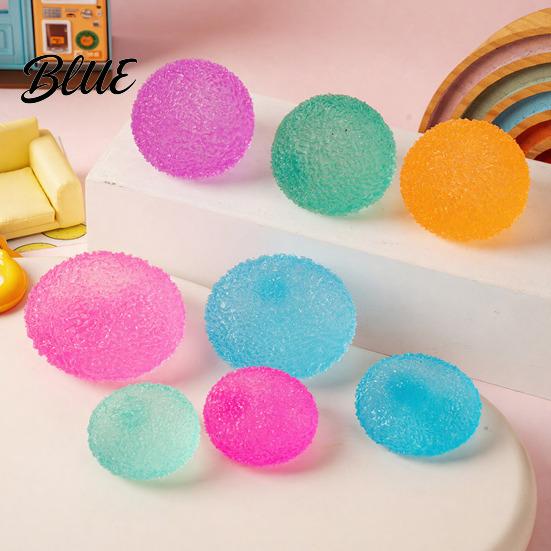Soft Squeeze Ball Semitransparent Frosted Stress Anxiety Relief Textured Toy Sensory Decompression Fidget Party Favors Relaxation
