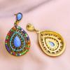 KNIKOO Orecchini lunghi geometrici per le donne Orecchini verdi alla moda Gioielli per regali di nozze Orecchini pendenti