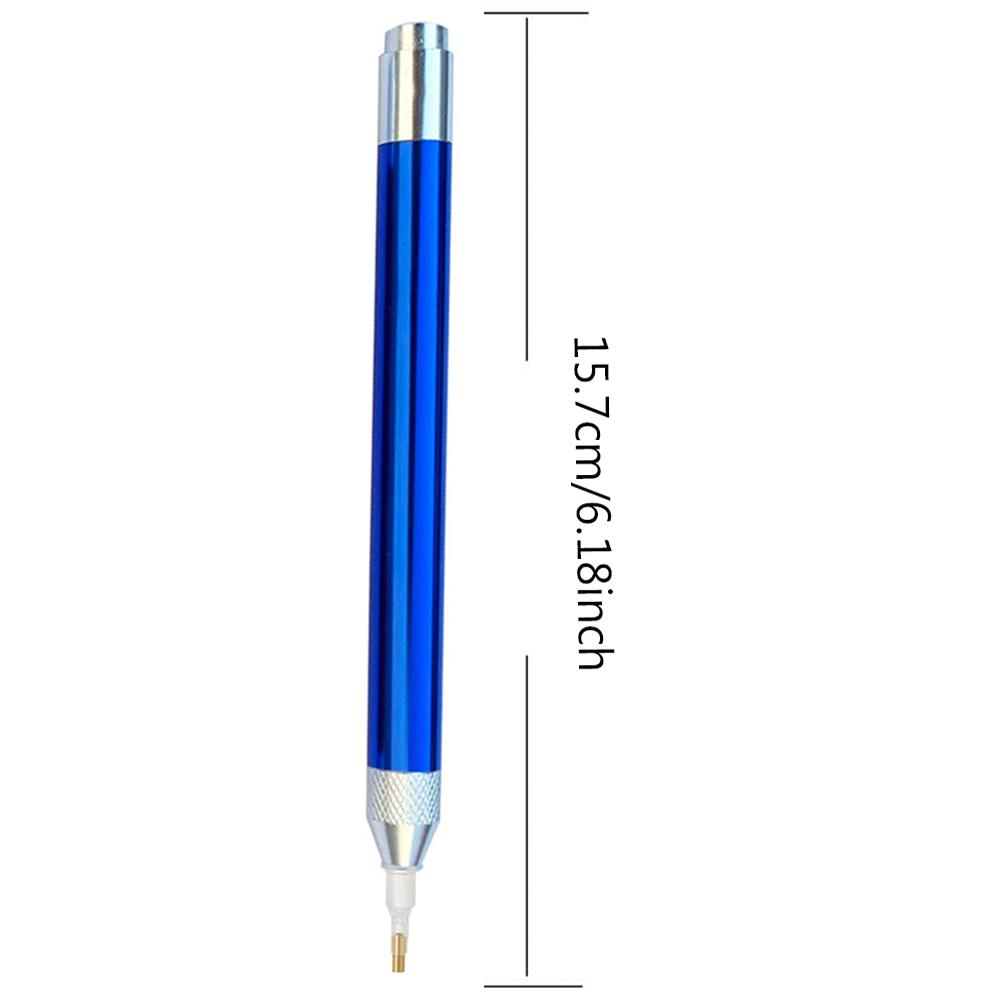 2pcs/Set 5D Diamond Painting Lighting Point Drill Pen Square/Round Drill DIY Portable Diamond Painting Drawing Tool