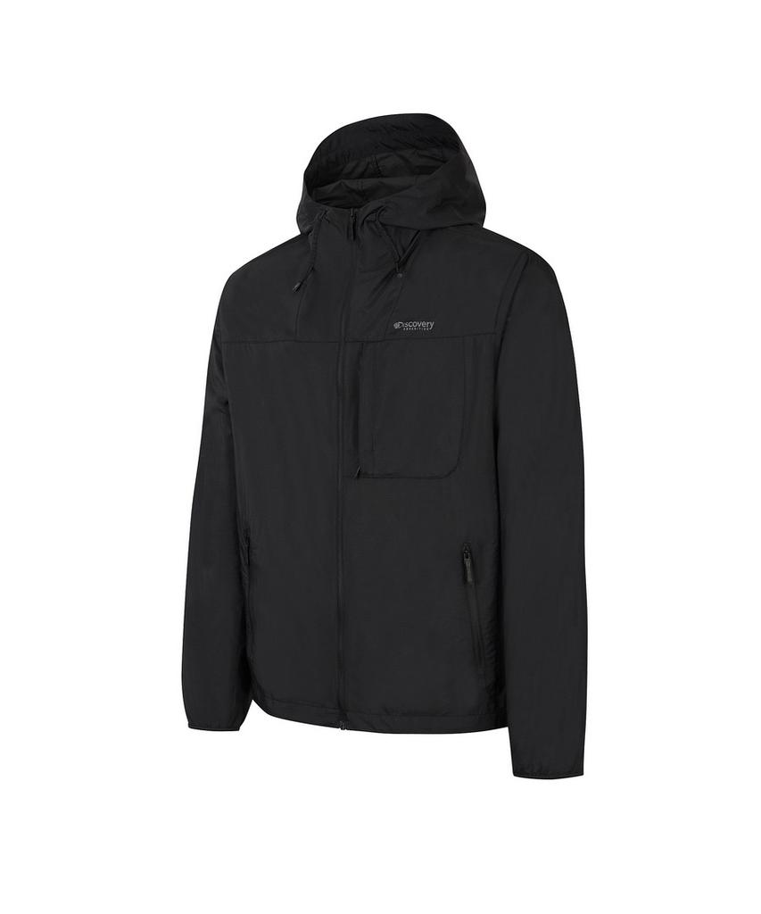 Discovery Expedition Men'S Freshvent 2.0 Uv Hooded Brim Jacket (Black)