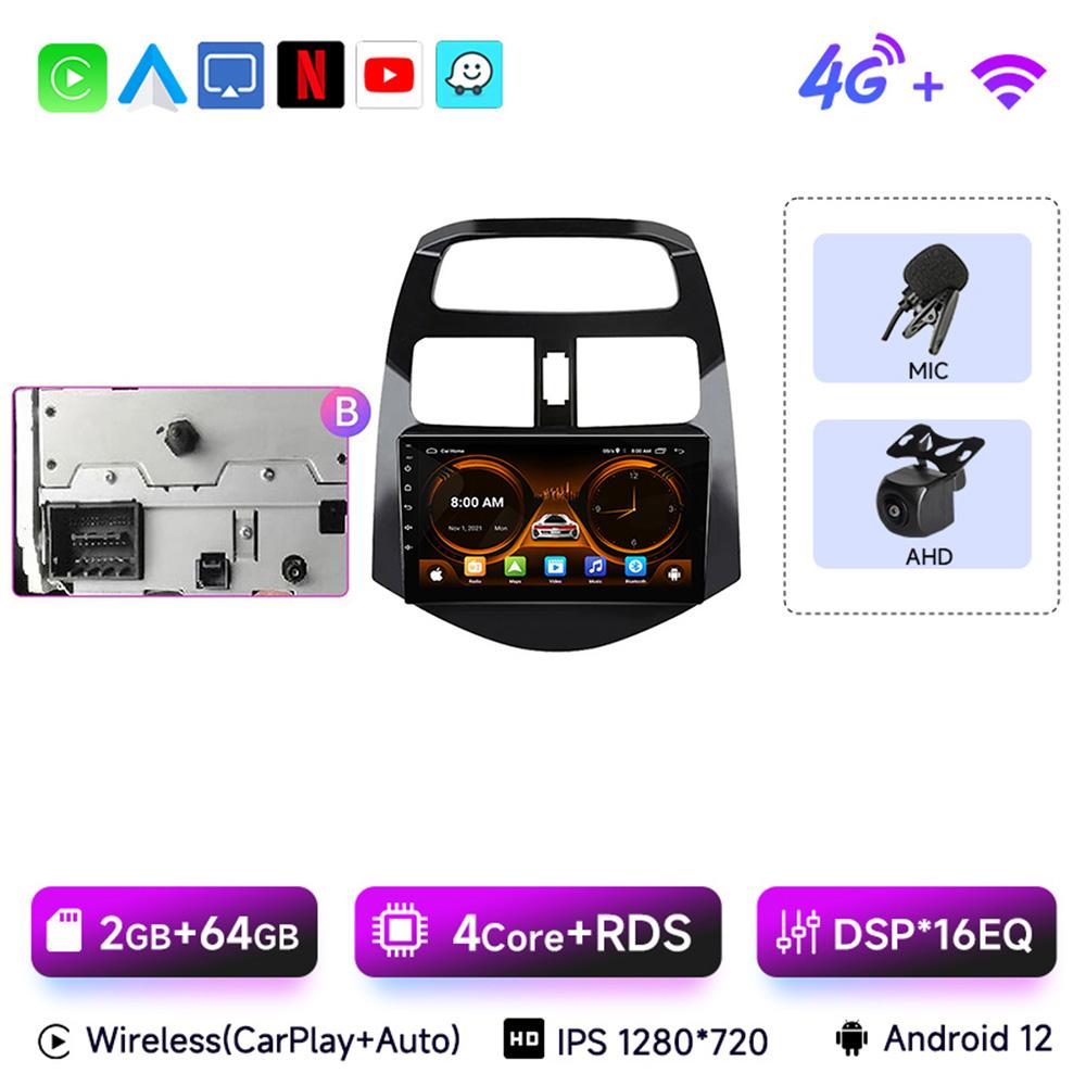 JIUYIN Android 13 Car Radio Multimedia Video Player For Chevrolet Spark Beat Matiz Creative 2010-2014 2Din 4G Navigation Carplay