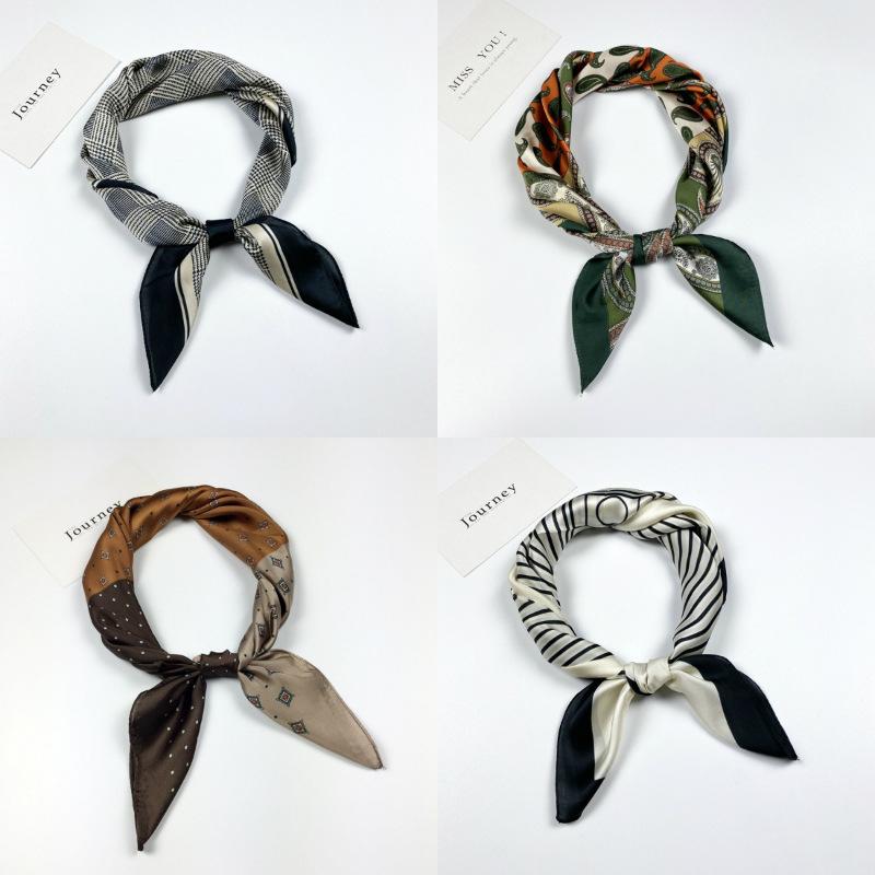 Small Silk Scarf Women'S Season Small Square Scarf Summer Scarf Versatile Fashion Decoration Professional Small Scarf Tide