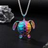 Fashion Pop Punk Lucky Gift Personality Fun Baby Turtle Necklace Longevity Turtle Hip Hop Holiday Pendant Jewelry