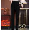 2024 Autumn/Winter Women's High Waist Fleece-Lined Harem Pants - Warm, Slimming, Casual, Thickened, and Fashionable.