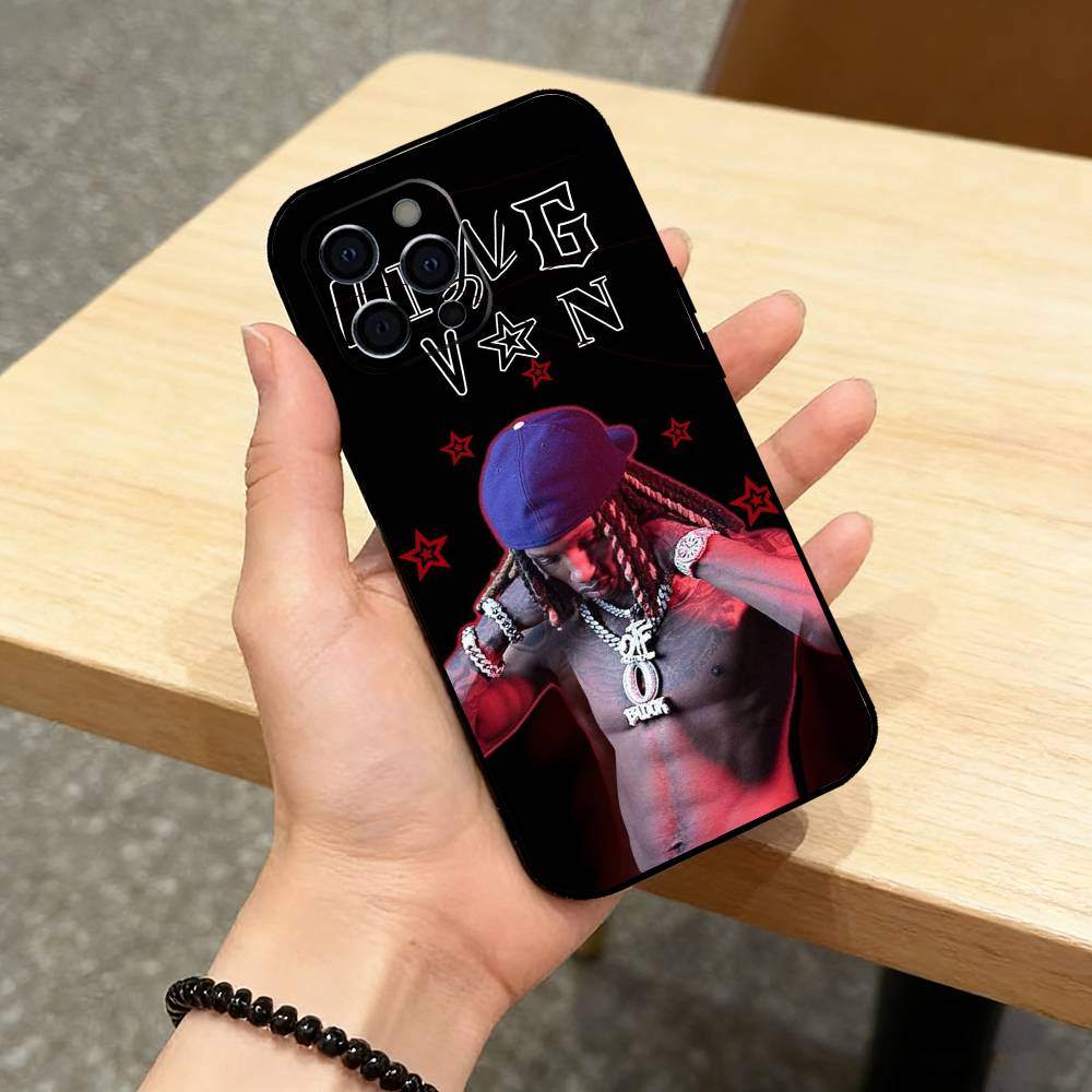R-Raper K-King Von Phone Case For iPhone 17,16,15,14,13,12,11 Plus,Pro Max,XS,Soft Silicone Black Cover