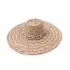Summer New Hand-woven Flat-top Straw Hat Large Brim Sun Hat Pastoral Fashion European and American Outdoor Sun Protection Hat