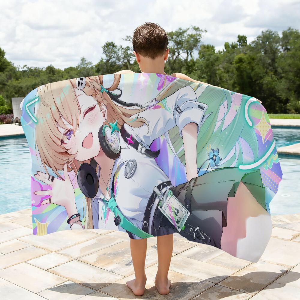 Jeu Lynae Wuthering Waves Serviette Séchage Rapide Serviettes de Plage Conviennent Pour Piscines Camping Yoga et Salle de Sport