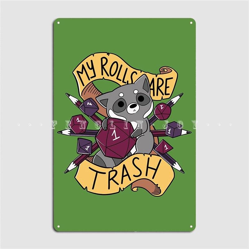

RPG Raccoon Metal Plaque Poster Club Home Decoration Wall Decor Tin Sign Unique Art for Living Room Bedroom Office Vintage St 20x30cm（7.8x11.8inch）