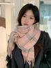 Women Winter Sweet Knitted Scarf Headscarf Ladies Men Casual Preppy Plaid Tassel Warm Scarve Mujer Male Foulard Wrap Shawl New