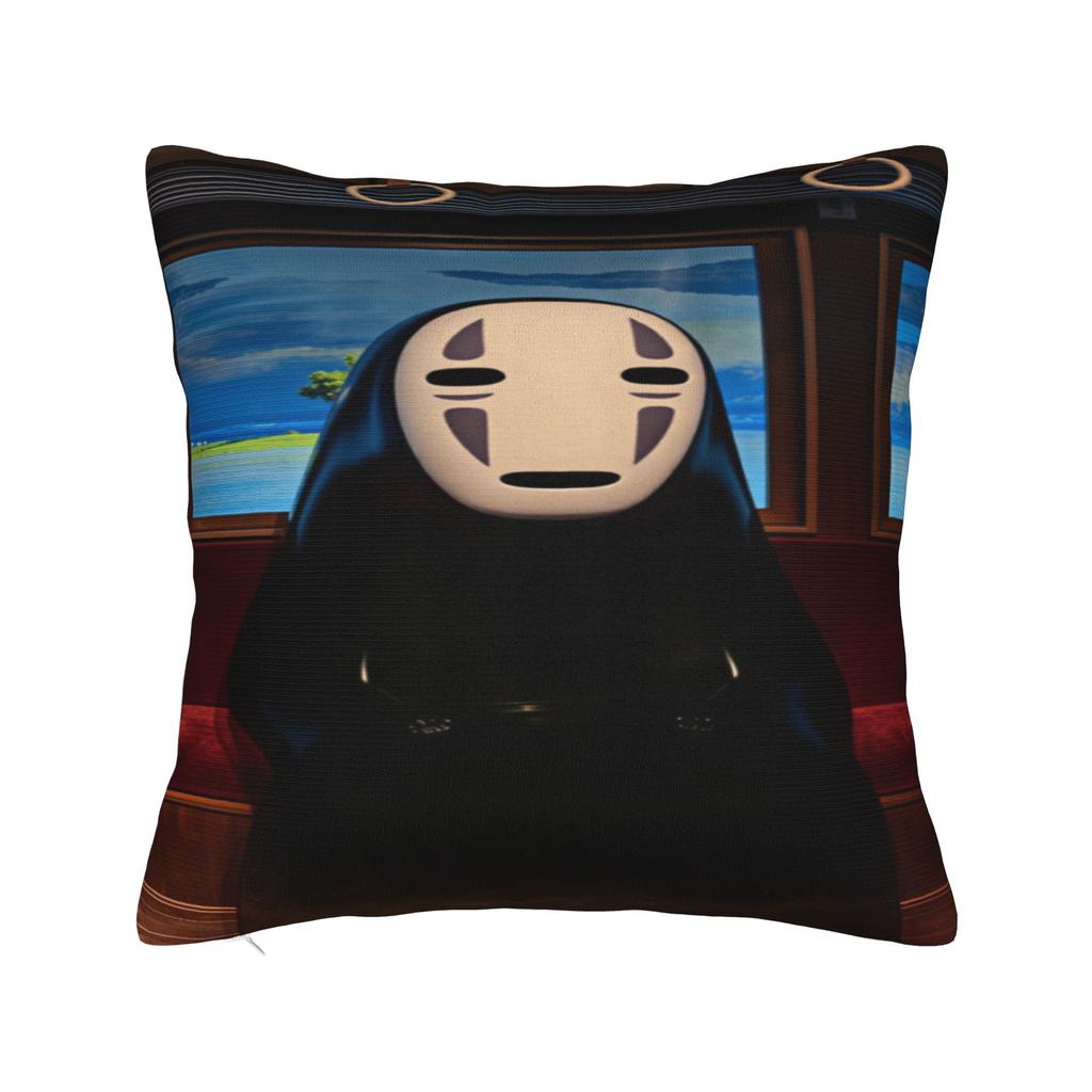 No-Face Kaonashi Pillowcases Novelty Pillow Case For Sofa Couch Bed Living Room Graphic Pillow Cover