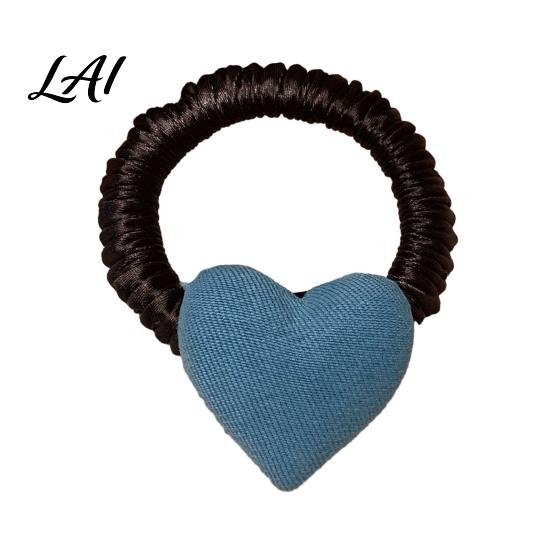 Ponytail Holder High Elasticity Hair Rope Plaid Heart Decor Tie School Uniform Elastic Pleated Tie Band No Scalp Strangling Accessories for