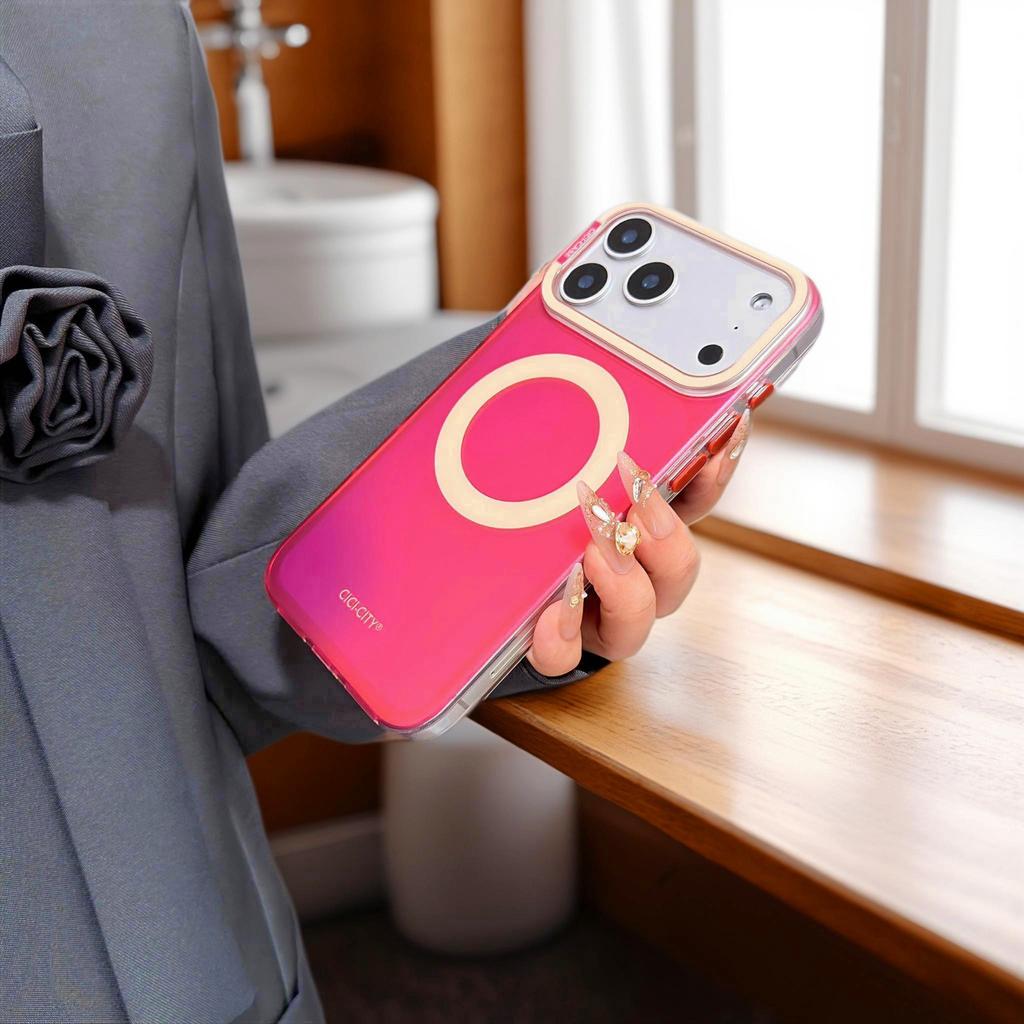CICI-CITY For iPhone 17 Pro Magnetic Case Compatible with MagSafe PC + TPU IMD Phone Cover