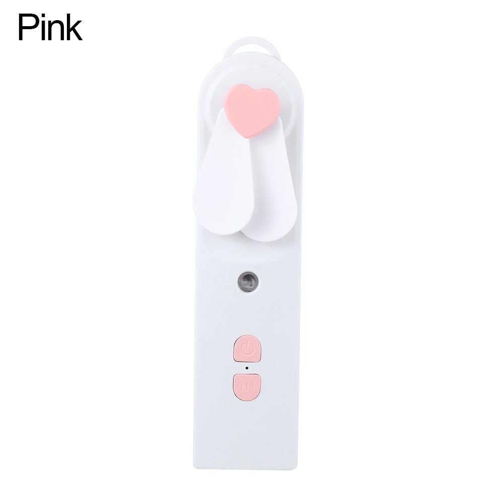 

Humidifier Air Humidificador Mini Fan Water replenishing Instrument Handheld Misting Spray Fan рожевий